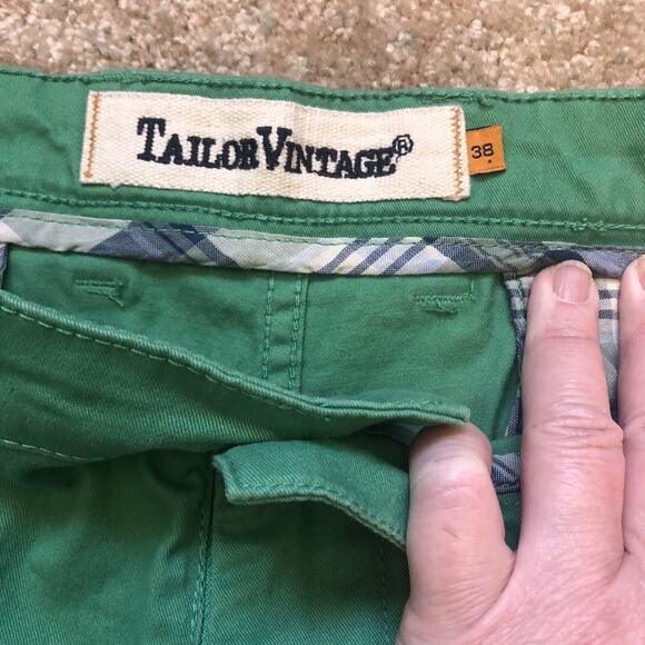 Tailor Vintage Shorts Mens Greenwich Slim Fit Size 38 Cotton Connecticut Stretch - Picture 4 of 5